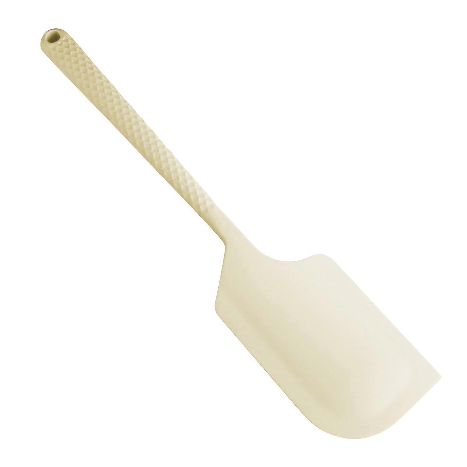 Beige Silicone Spatula Nonstick Surface Gentle on Cookware Easy to Clean for Baking Cooking