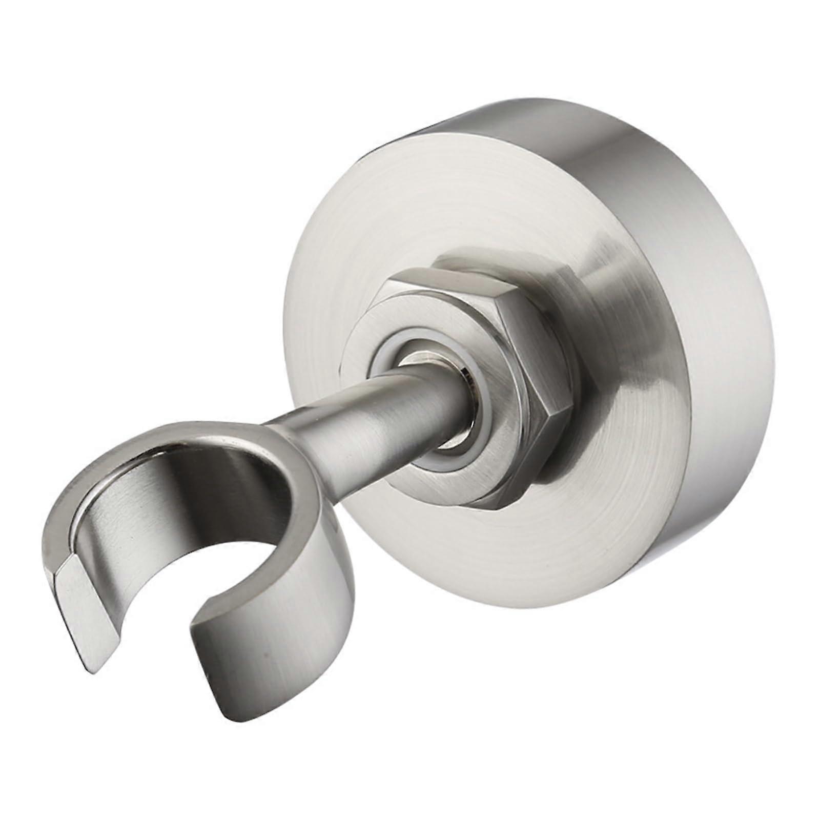 Shower Head Holder with 360° Rotation Adjustable Wall Mount Bracket for Handheld Bathroom (Brushed)