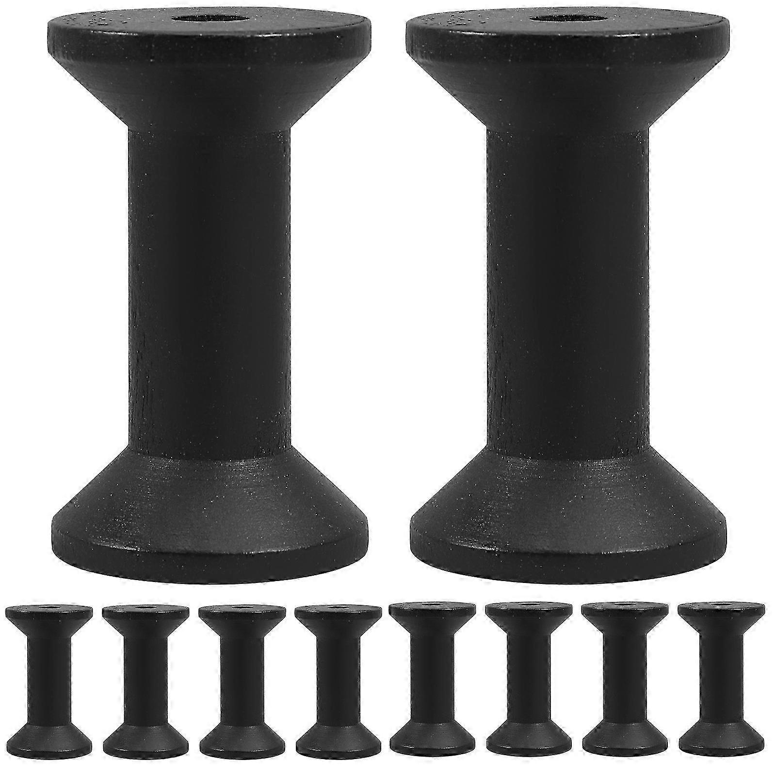 Wooden Thread Spools for Sewing Yarn Bobbins with 10Pcs for Crafting
