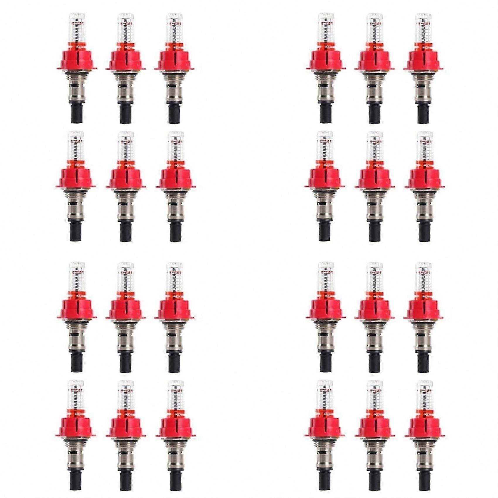 24 Pcs Underfloor Heating Manifold Flow Meter, Visual Flow Regulator for Heating Systems (1/2 Inch)