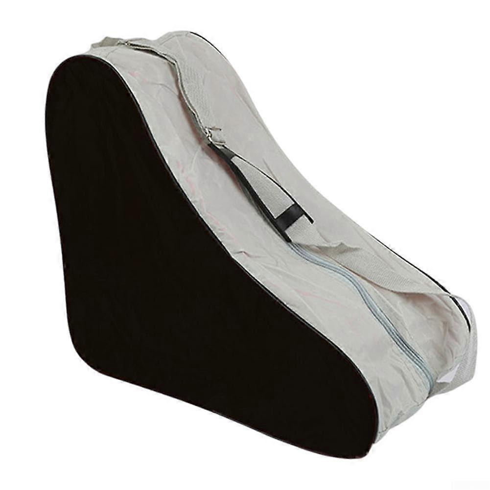 Large Capacity Roller and Ice Skate Bag Waterproof Nylon with Adjustable Shoulder Strap Black
