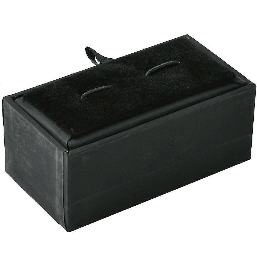 Paper Cardboard Jewelry Cufflink boxes with Sponge Rectangle Black 4.5x8.5x3.6cm