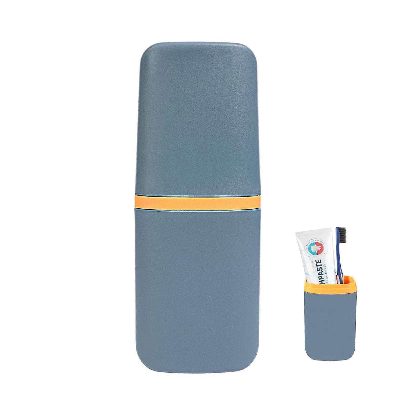 Travel Toothbrush Case with Dual Cup Design, ImpactResistant and MoistureProof for Camping