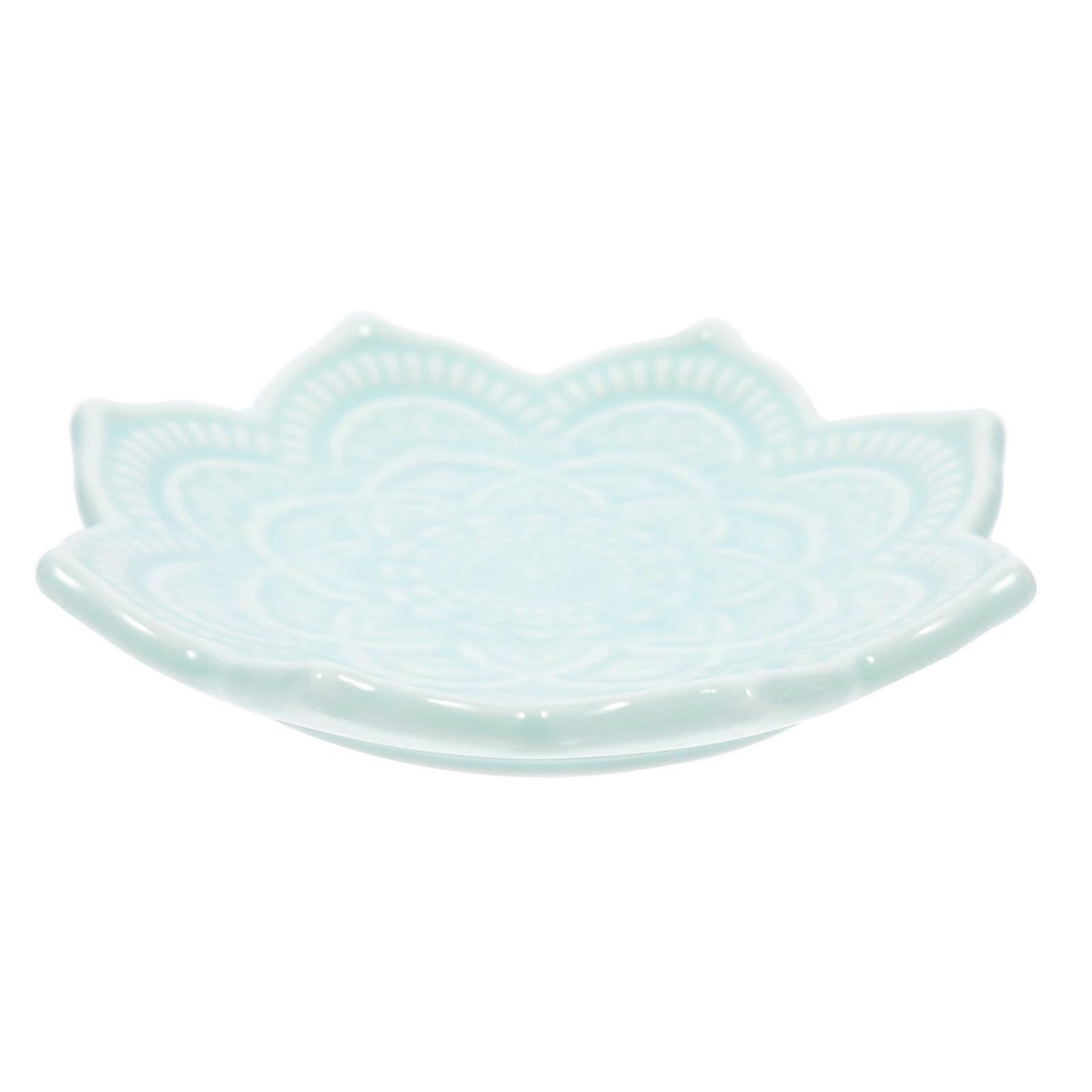 Mandala Flower Shape Ceramic Jewelry Organizer Dish Ring Dish for Kitchen Use