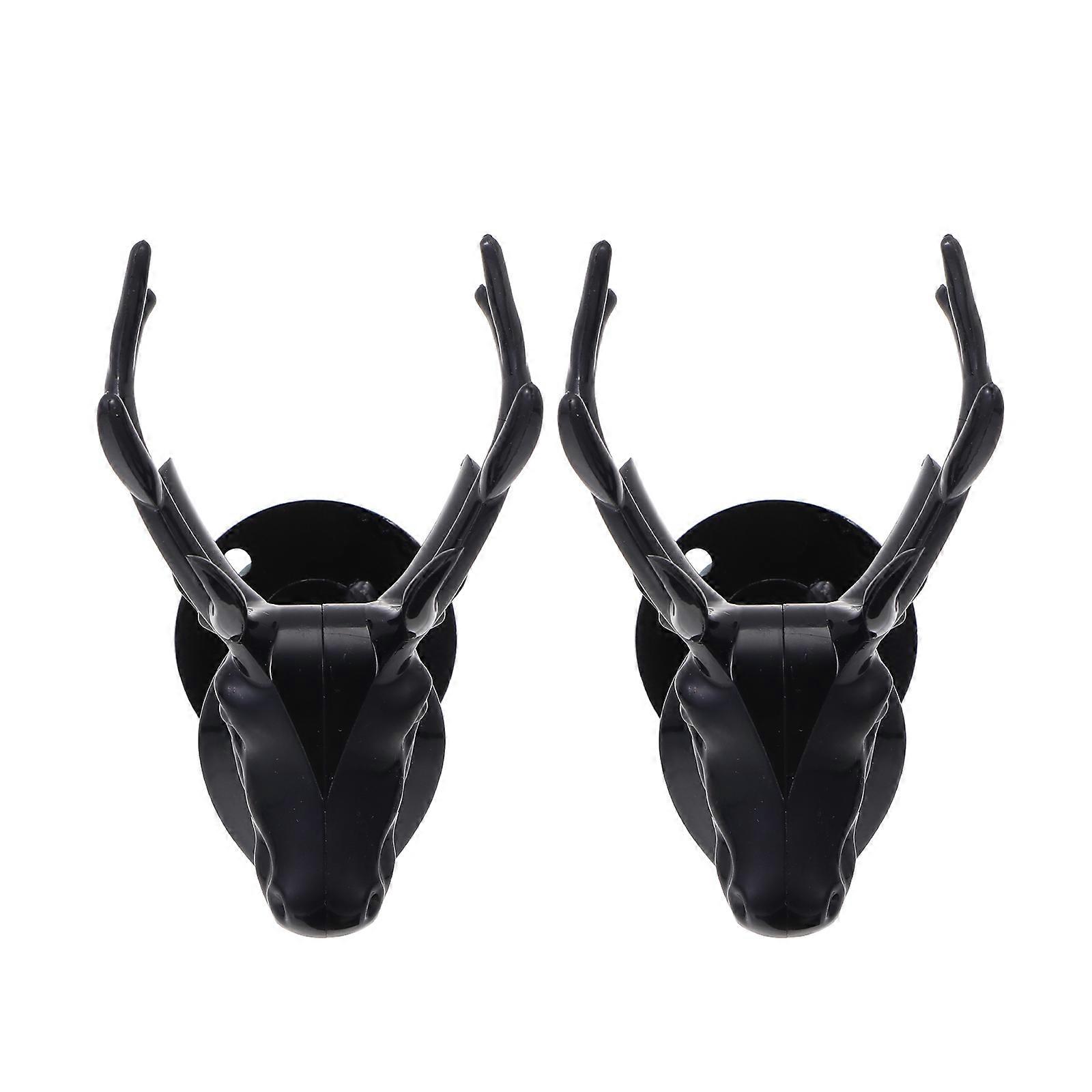 Deer Shaped Clothes Hooks for Home Use 4Pcs Black Bathroom Hanging Hooks