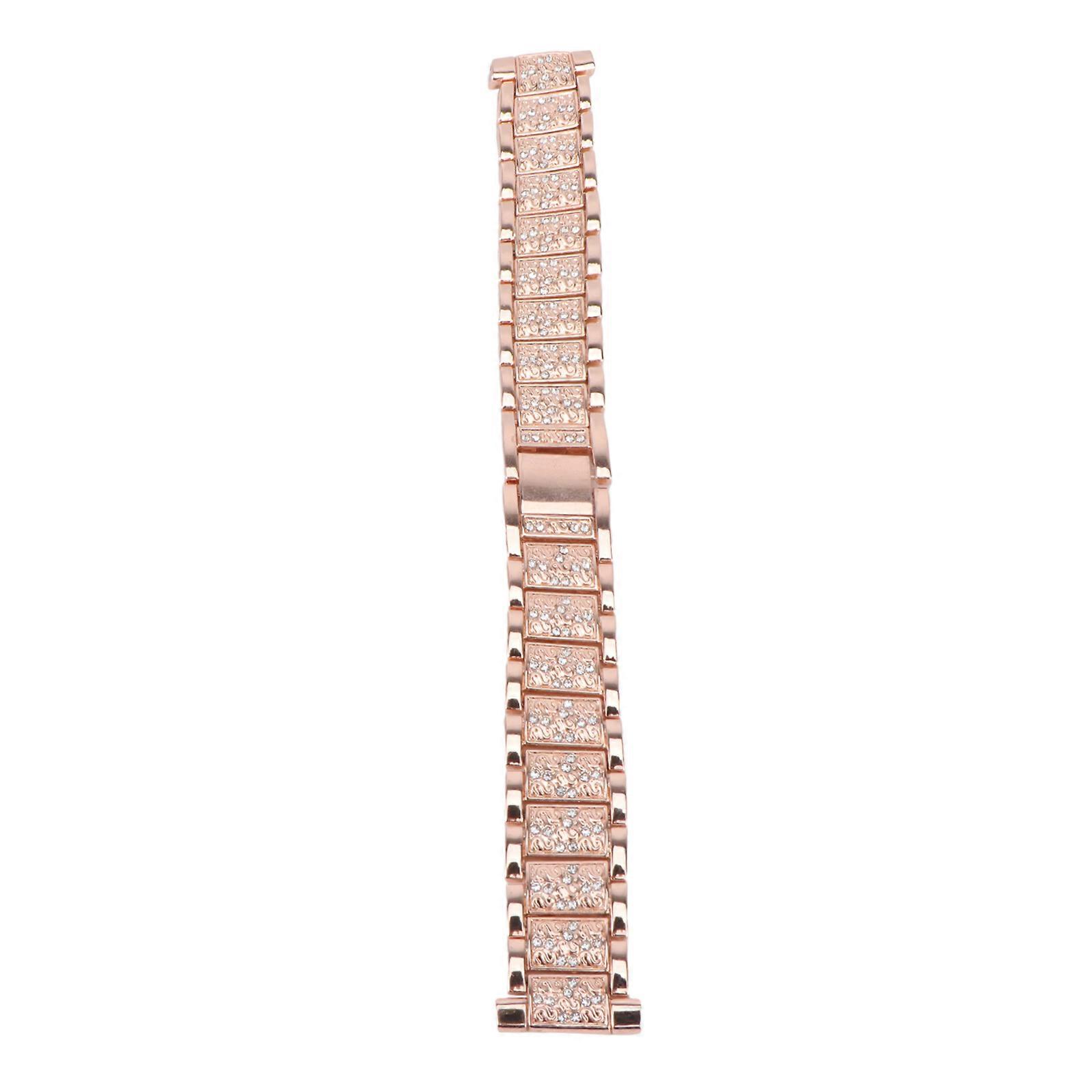 Metal Embedded Diamond Watch Replacement Strap for Watch Creative Rose Gold