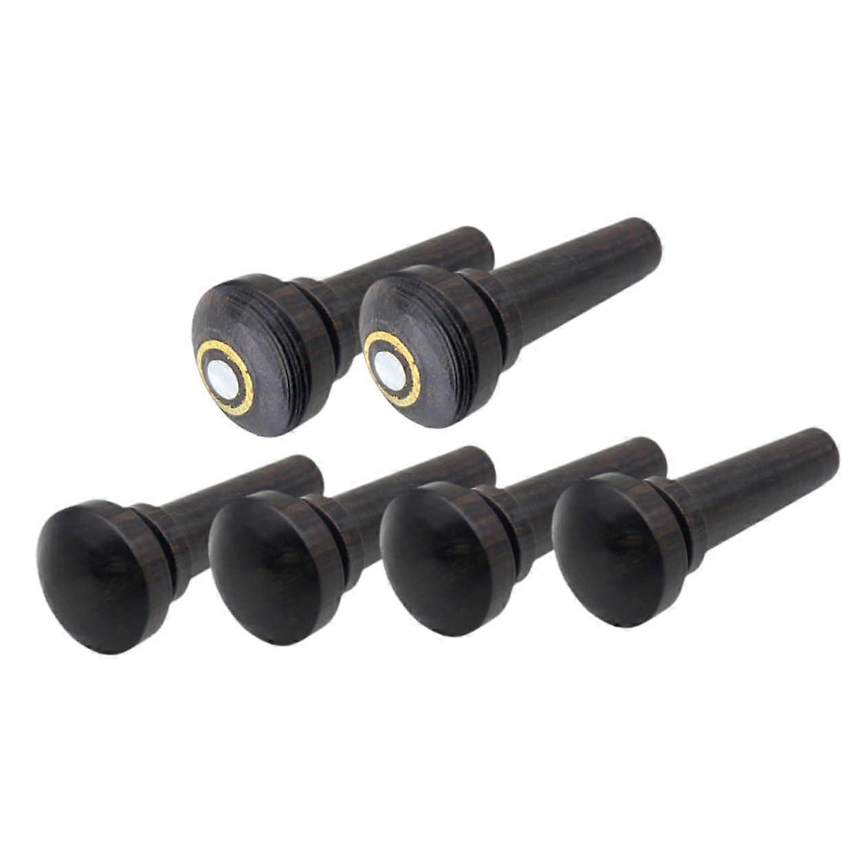 Ebony Violin Tailpiece Pegs Set for Secure String Anchoring and Enhanced Violin Stability