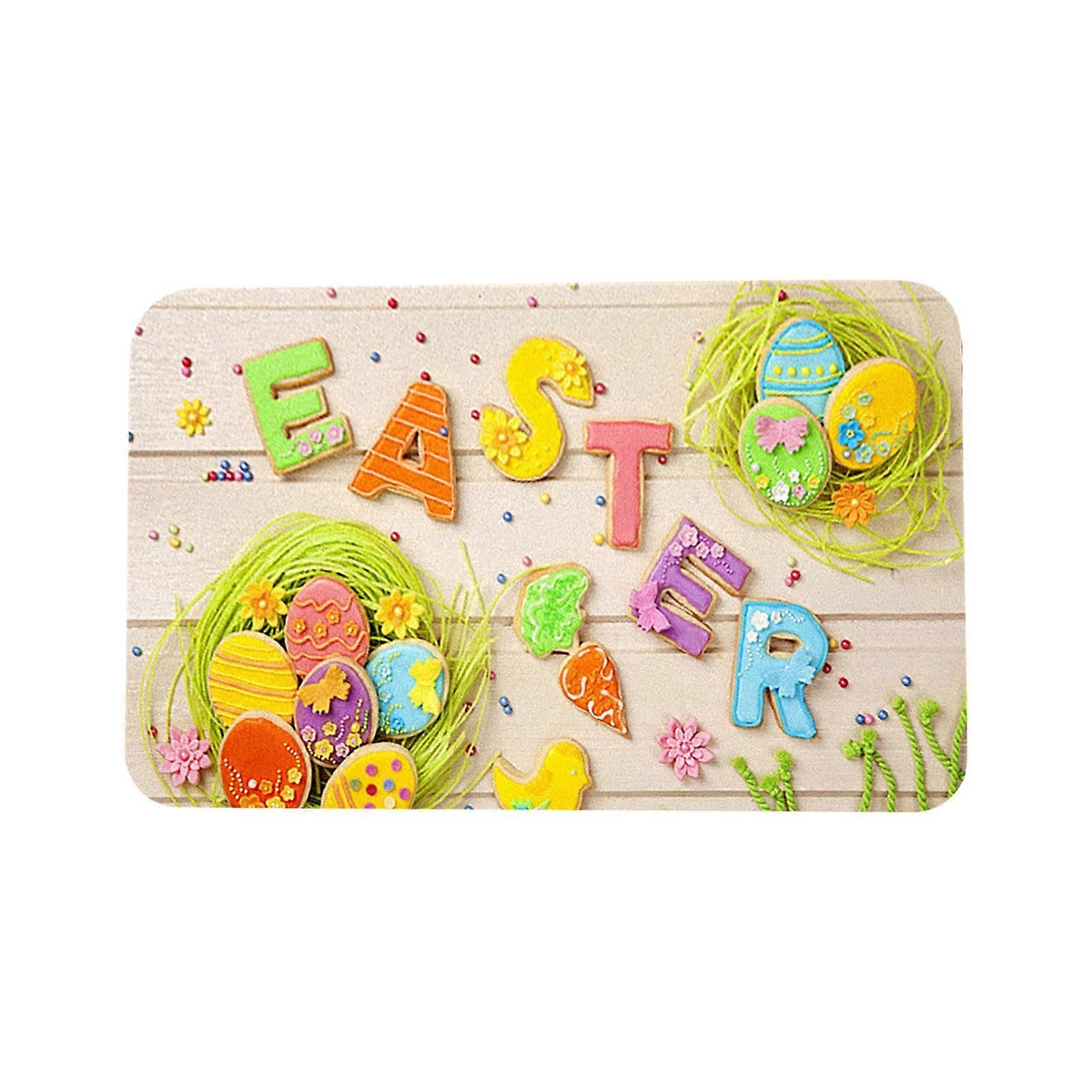 Easter Decor The Carpet Is Decorated With Easter Bunny Eggs From Katon