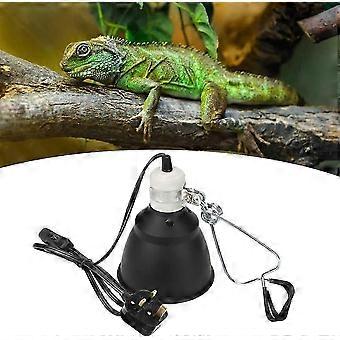 Lâmpada de aquecimento UVA/UVB de 300 W para répteis - Suporte para lâmpada para tartarugas, incubadoras de pintinhos, aquecedores de aquecimento, plugue europeu, zxl