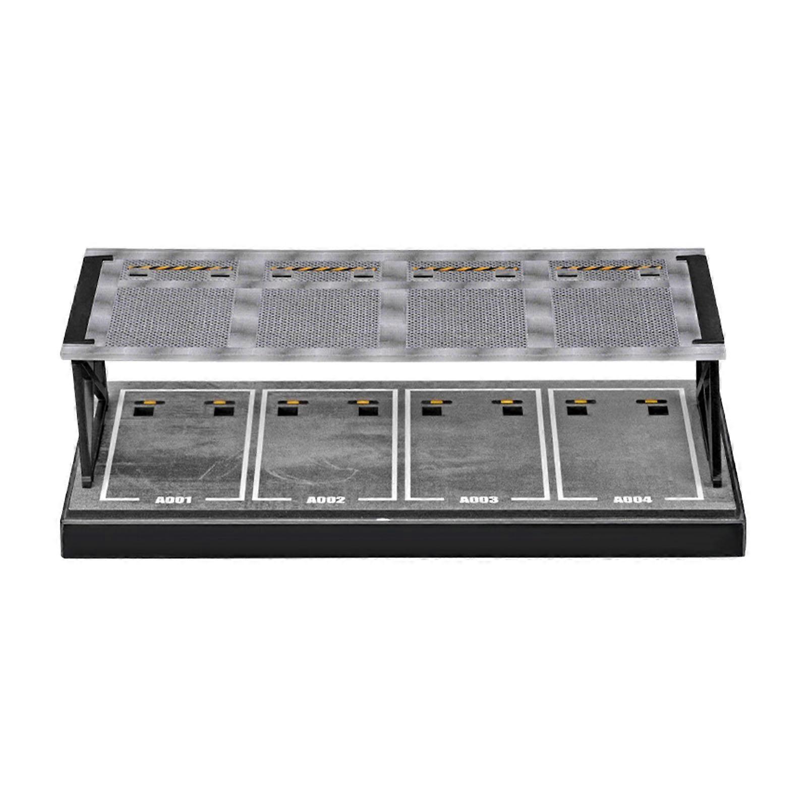 1/64 Scale Model Car Display Case Miniature Scenario Model Double Layer