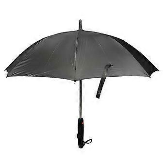 hard Sun Umbrella with Fan and Sprayer 8 Ribs Portable 3 in 1 UV Blocking Umbrella for Outdoor Summer Blue intelligence