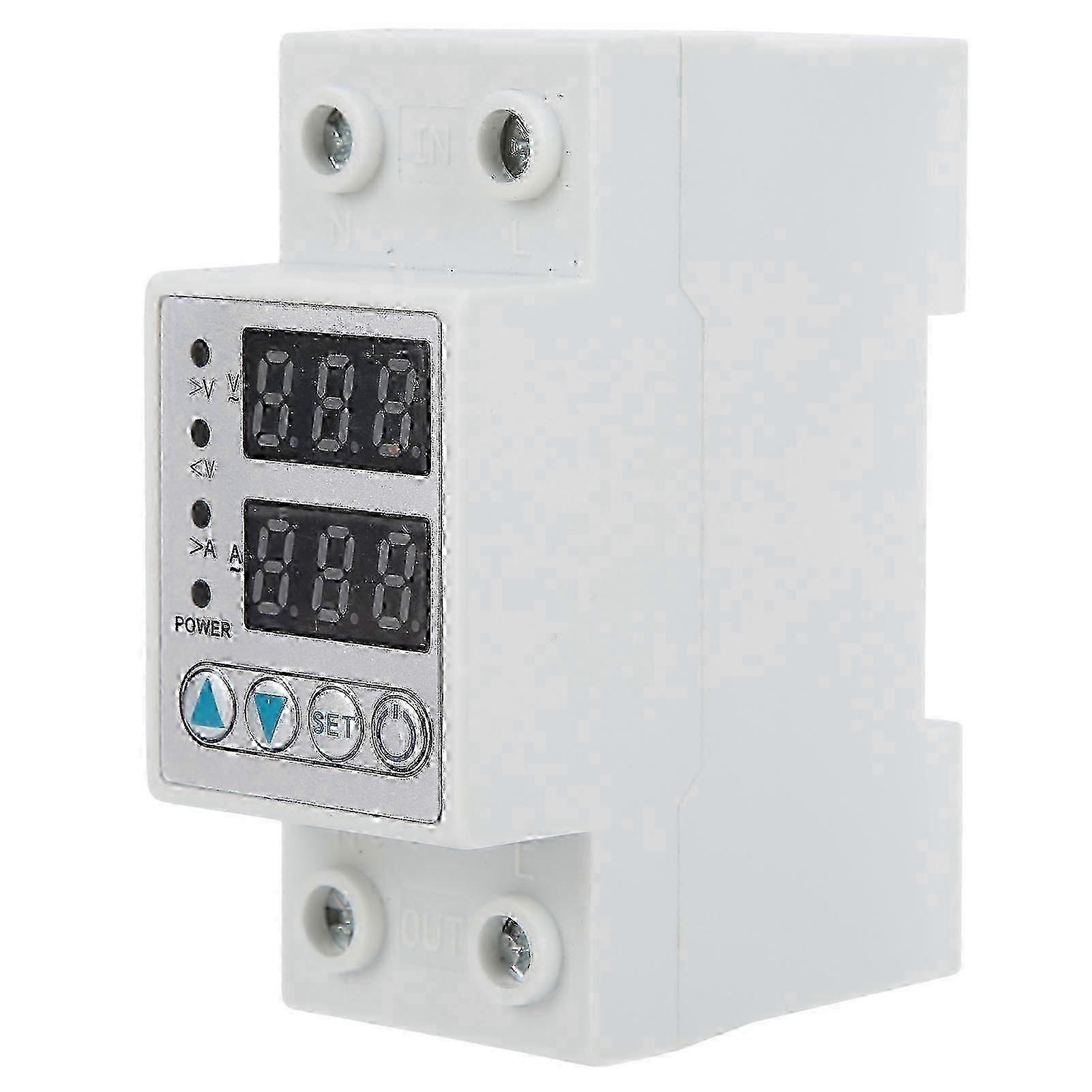 Overvoltage Undervoltage Protector LED Adjustable Self Reset 220V AC