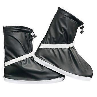 Overshoes Waterproof PVC for Shoes 1Pair Wear-Resistant Non-Slip Black