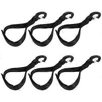 Nylon Paddle Tied Strap Hooks for 6Pcs Kayak Use Accessories