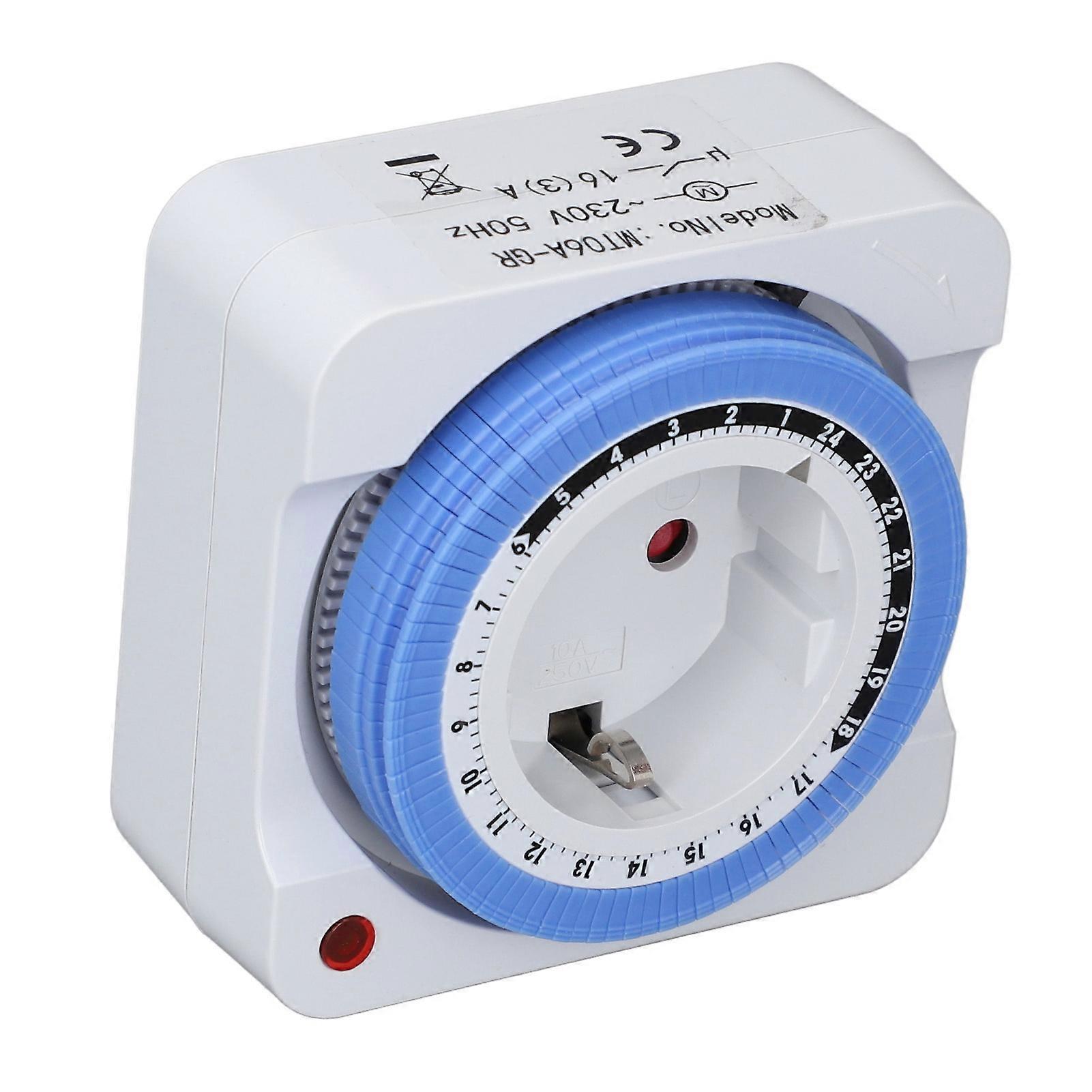 Timer Switch Socket Automatic Timing Light Outlet 24 Hour Mechanical Plug in Controller