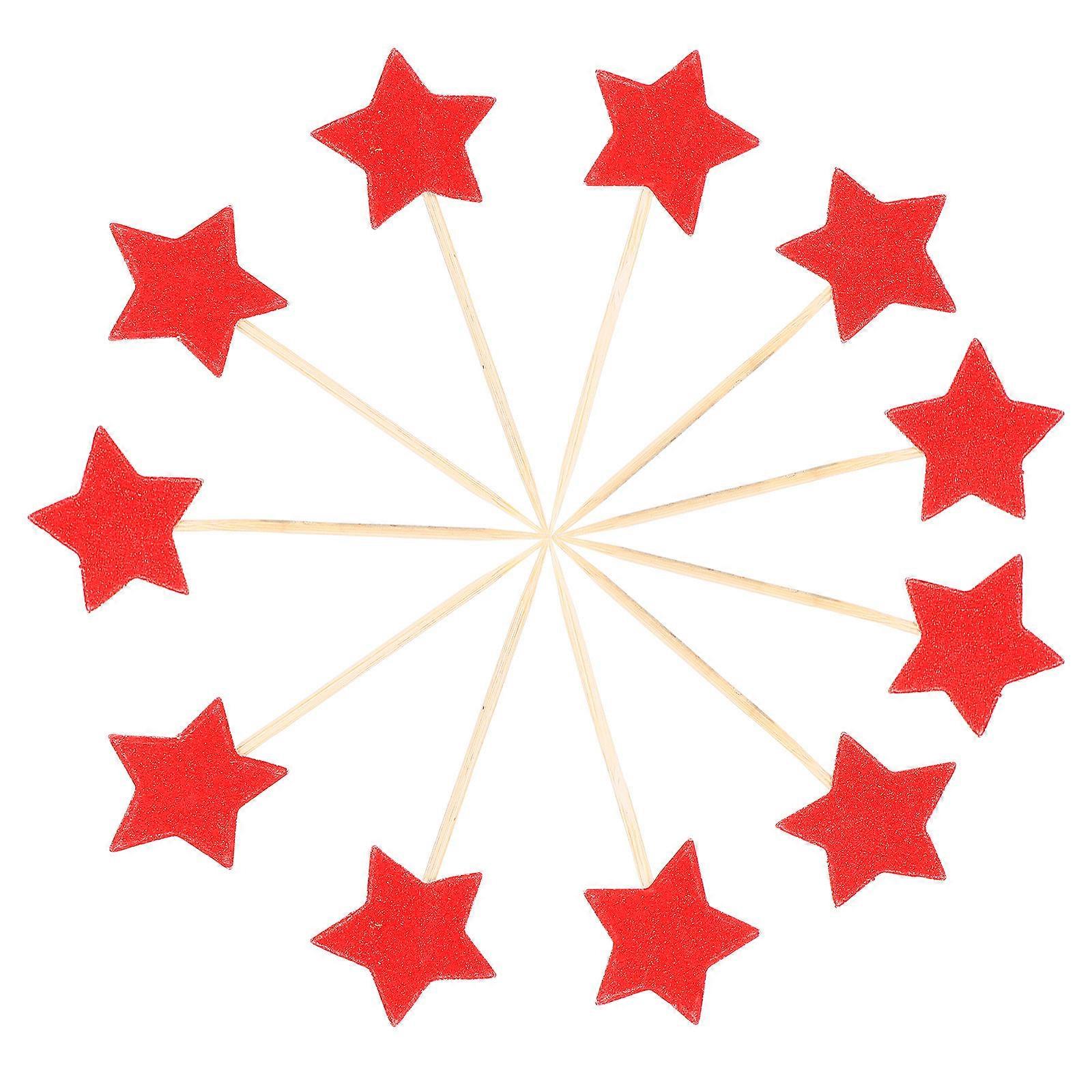 Party Cake Toppers Star Shape Cake Inserting Decor for Baking 50Pcs