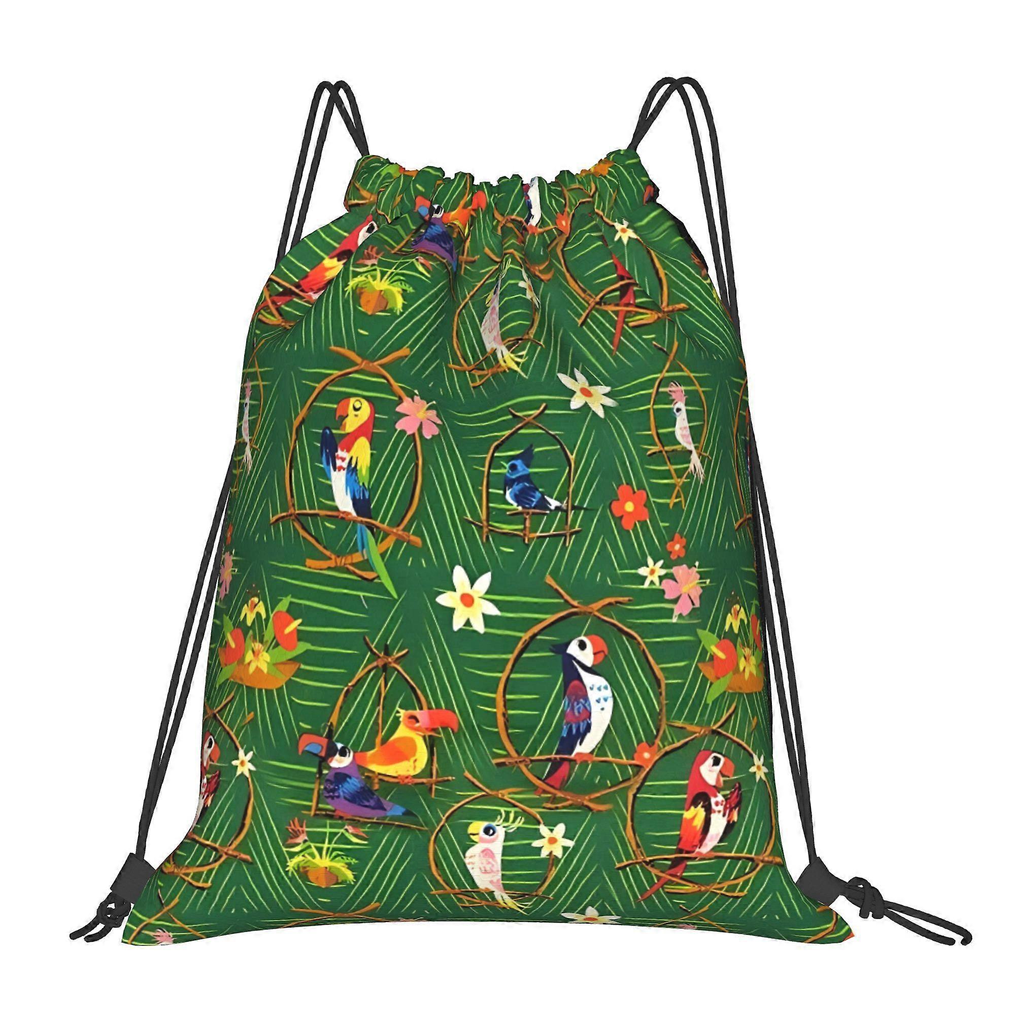 1pc Enchanted Tiki Room Drawstring Backpack-Cqazw