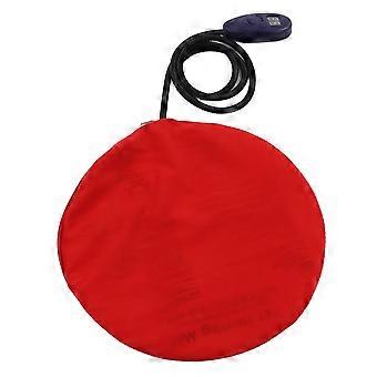applicable Pet Heating Pad 7 Temperature Settings Dogs Cats Electric Heated Pad with Auto Power Off for Home Indoor Red Round 30cm / 11.8in US Plug