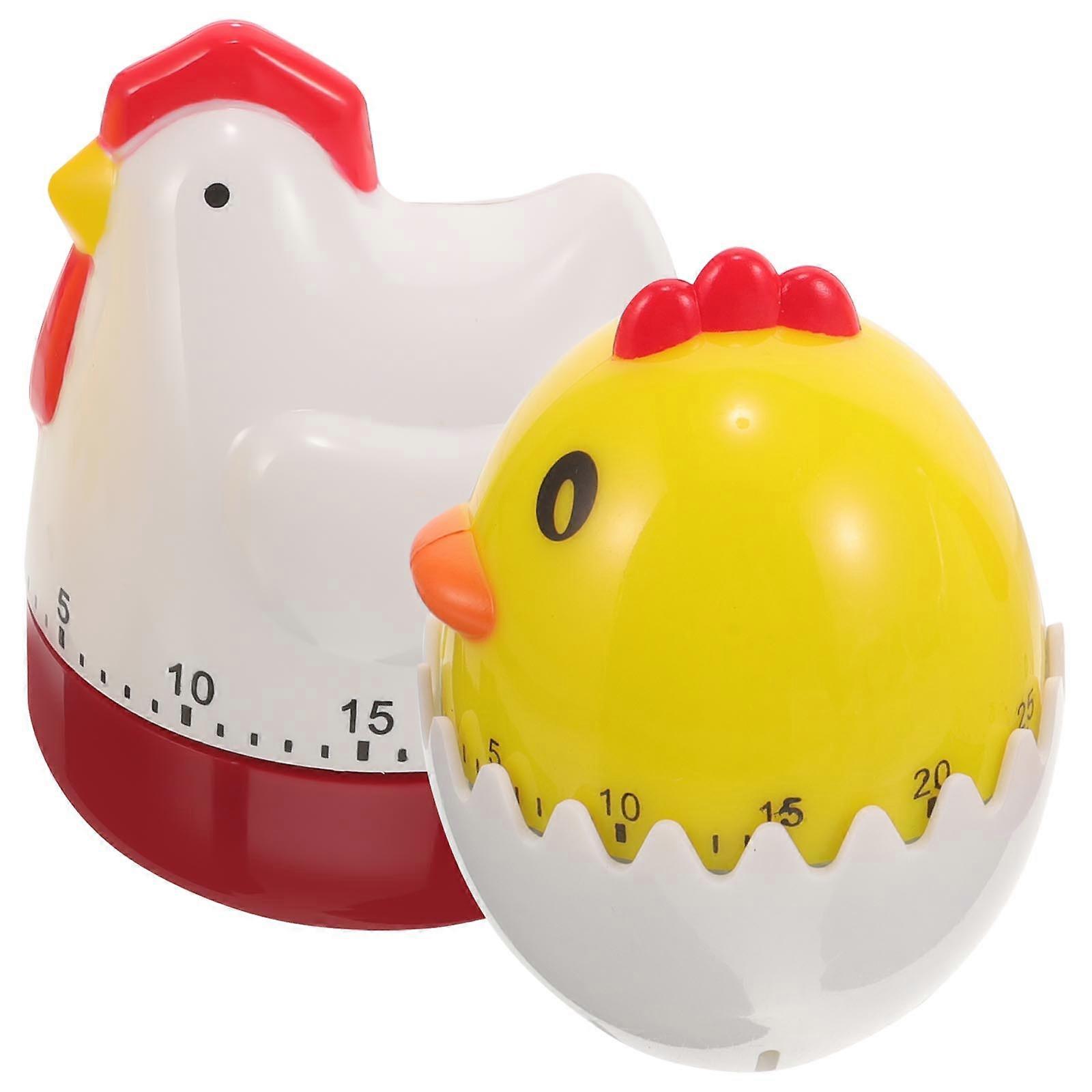 2pcs Kitchen Mechanical Timer Cooking Timer Cartoon Shaped Baking Timer Multiuse Timer