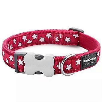 Red & White Stars Dog Puppy Collar