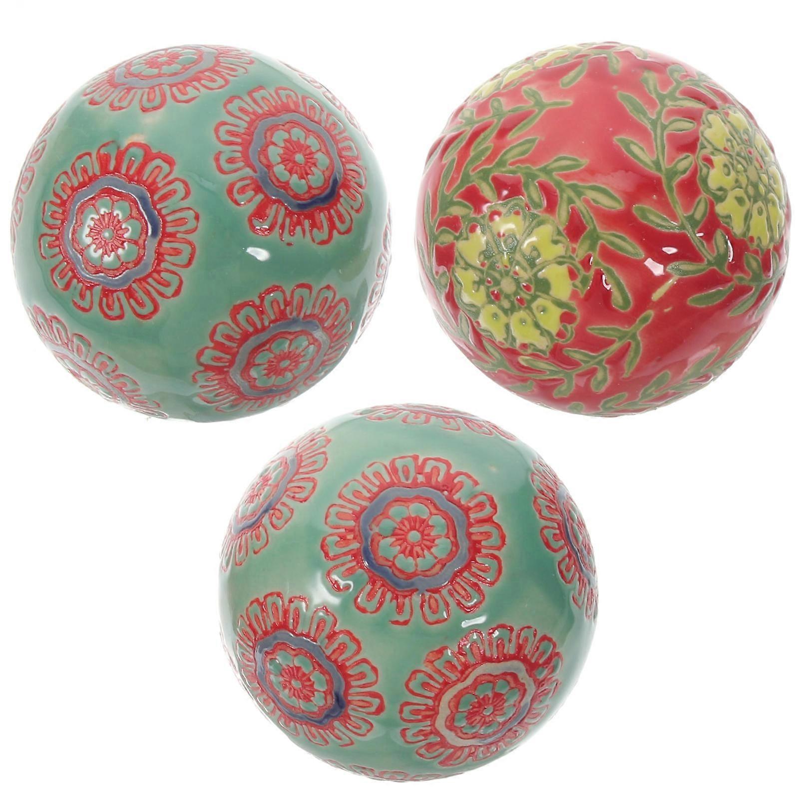 3pcs Delicate Floating Ceramic Balls Ceramic Floating Balls Water Pool Balls Random Style