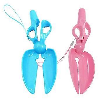 2pcs Pooper Scooper: Portable Dog Poop Scooper Cat Litter Scoop Picking Up Clip Litter Shovel compatible with Yard Sand Grass Garden