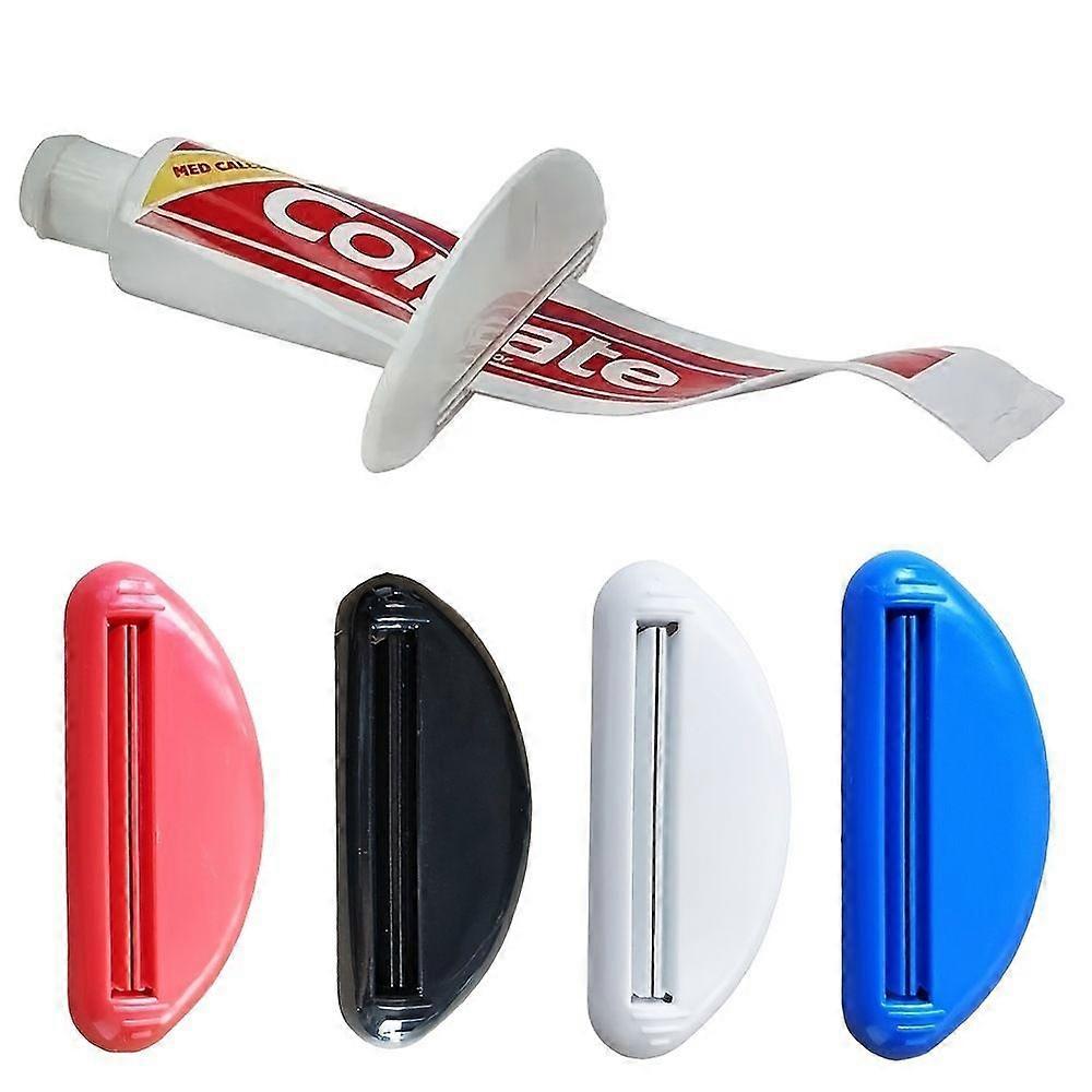 4pc Plastic Dispenser Toothpaste Squeezer Holder Toothpaste Rolling Tube Bathroom Accessories Random Color