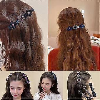 Crystal Stone Braided Hair Clips