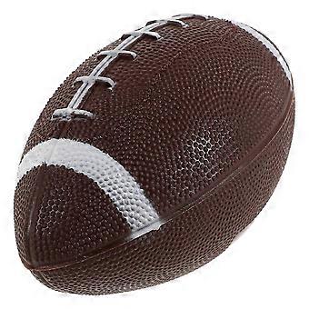 Ballon de rugby gonflable pour jeunes, idéal pour l'entraînement en extérieur.