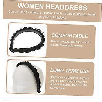 Fishbone Braid Headband Twist Braid Wig Headband for Girls Women for Hair Material Comfortable for Daily Use Black