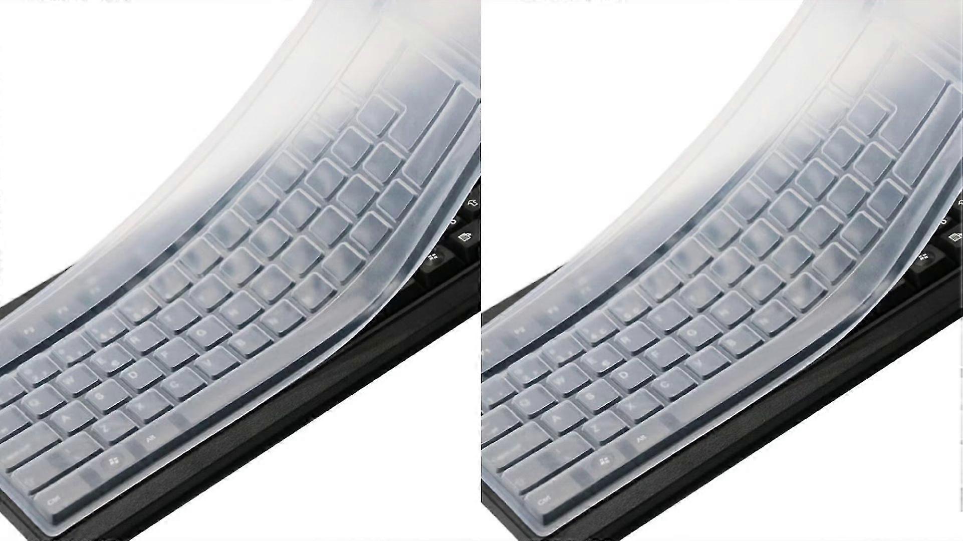 2 - PCS transparent Desktop Computer Keyboard Shell Standard Keyboard, Dust and Waterproof Keyboard Protector Shell