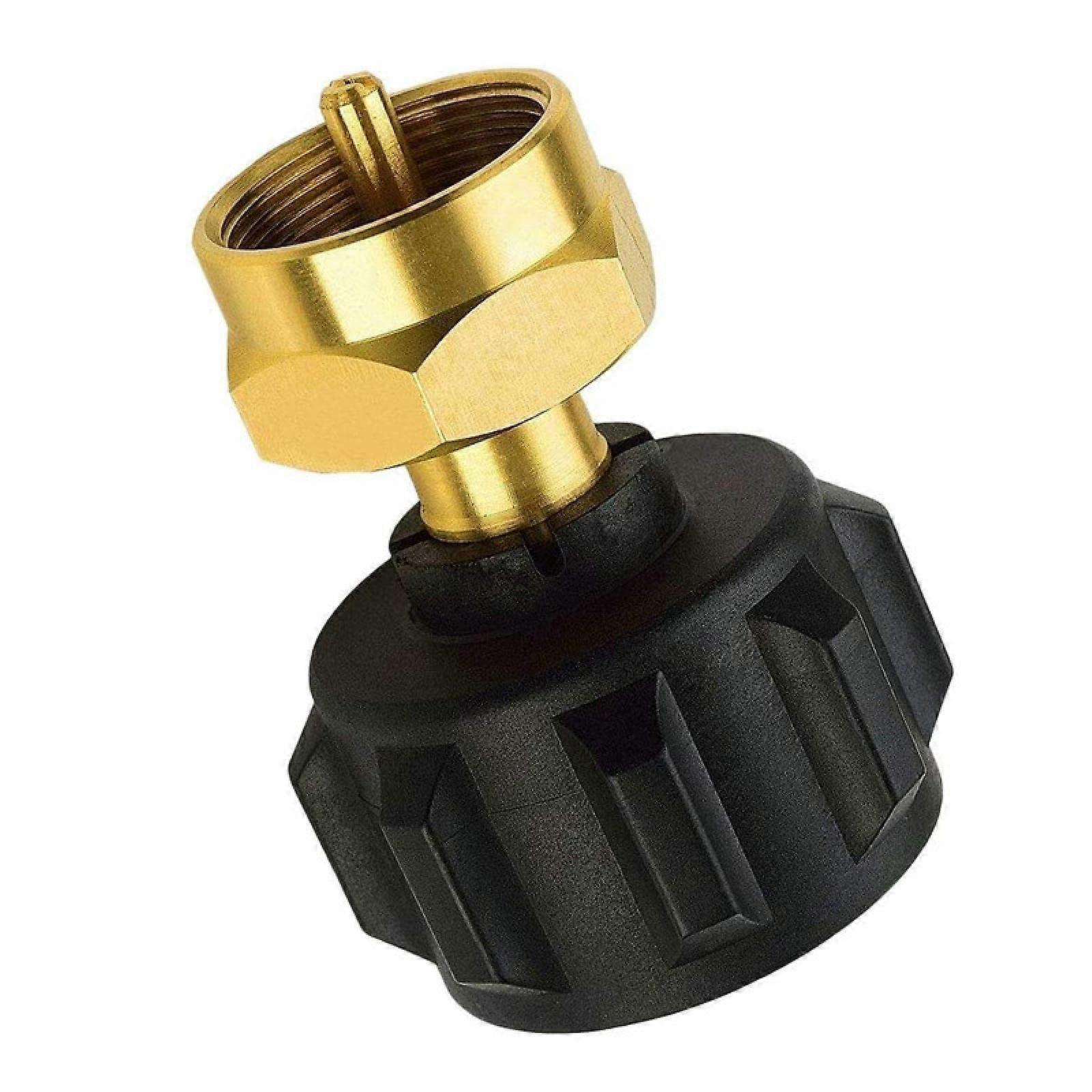Solid Brass Propane Refill Adapter for QCC1 Tank, Fast Safe Refilling with Automatic Shutoff