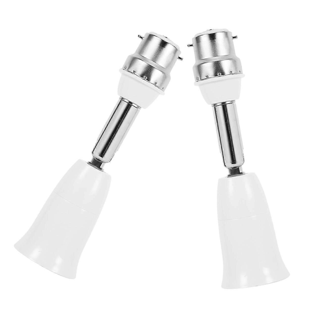 Adaptateur B22 vers E27 (2 pièces) avec rotation à 360° et inclinaison à 90°, rallonge pour douille d'ampoule, éclairage intérieur et extérieur