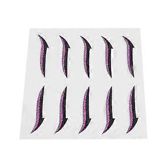 Wiederverwendbare Glitzer-Eyeliner-Sticker. Selbstklebende Winged-Eyeliner-Sticker für Damen-Augen-Make-up. Wasserfeste, selbstklebende Eyeliner-Sticker für Hochzeiten und andere festliche Anlässe.