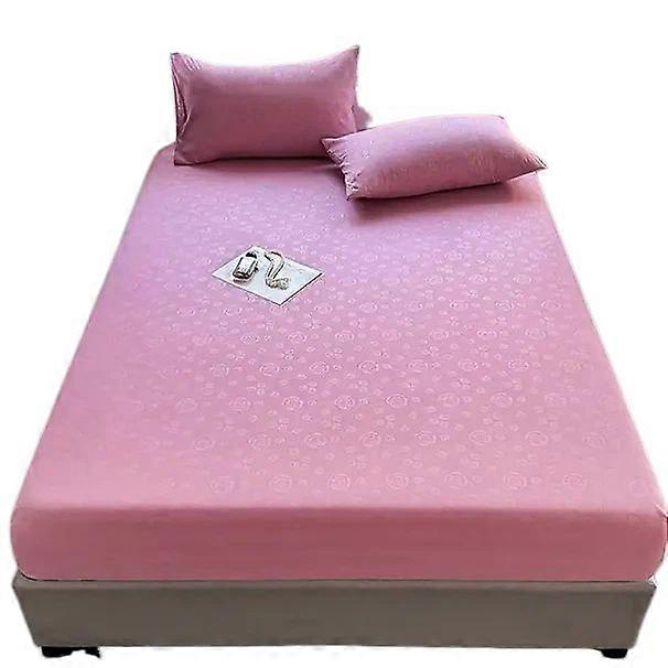 Stretch Elastic Embossed Flannel Fitted Sheet 3Pcs Set, Delicate Emboss Pattern Bed Cover Kit