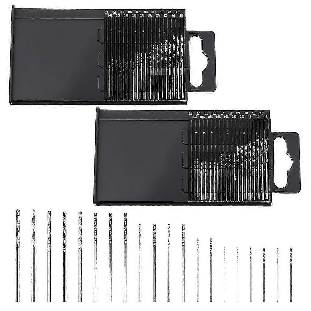 40 PCS Mini Micro Drill Bit Set 0.3-1.6mm compatible with Crafts and DIY Projects