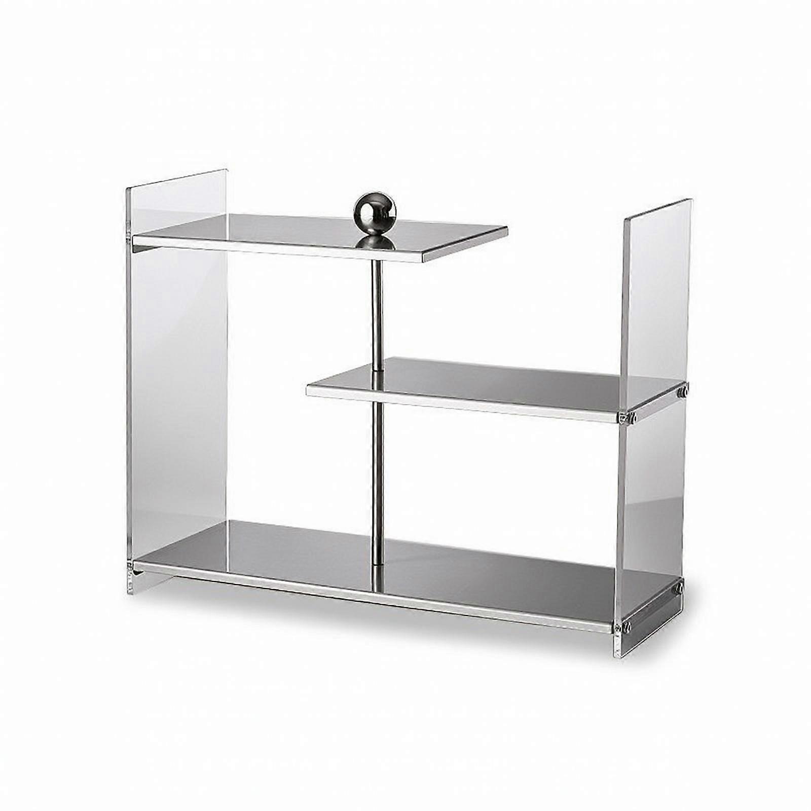 Staggered Countertop Rack Clear Tiered Display Shelf Transparent Tiered Riser