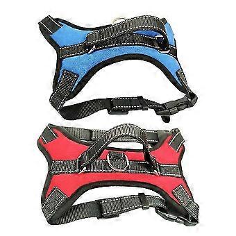 Sangle pour chien sans tension, gilet rembourré rembourré réfléchissant et réglable pour animaux de compagnie