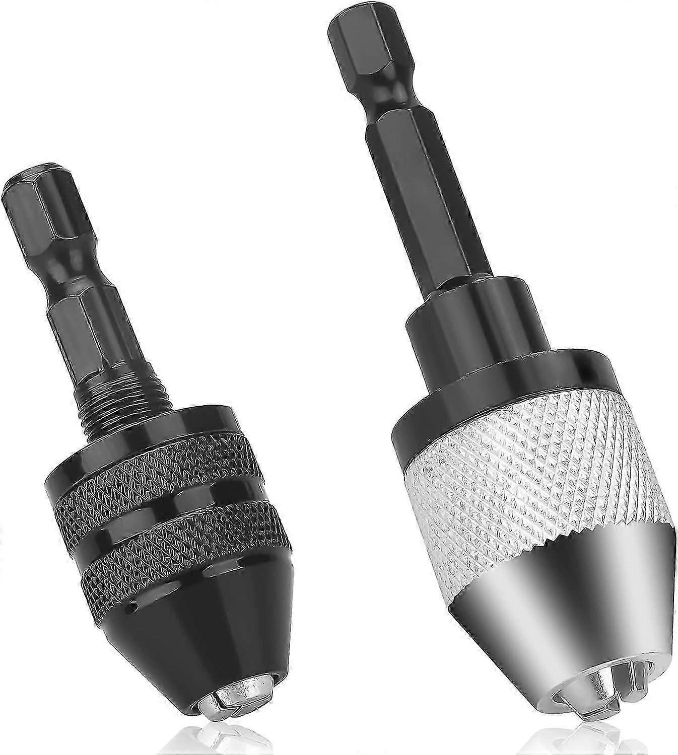 Keyless Quick Change Drill Chuck Adapter 0.3-6.5 mm & 0.3-3.6 mm Hex Shank