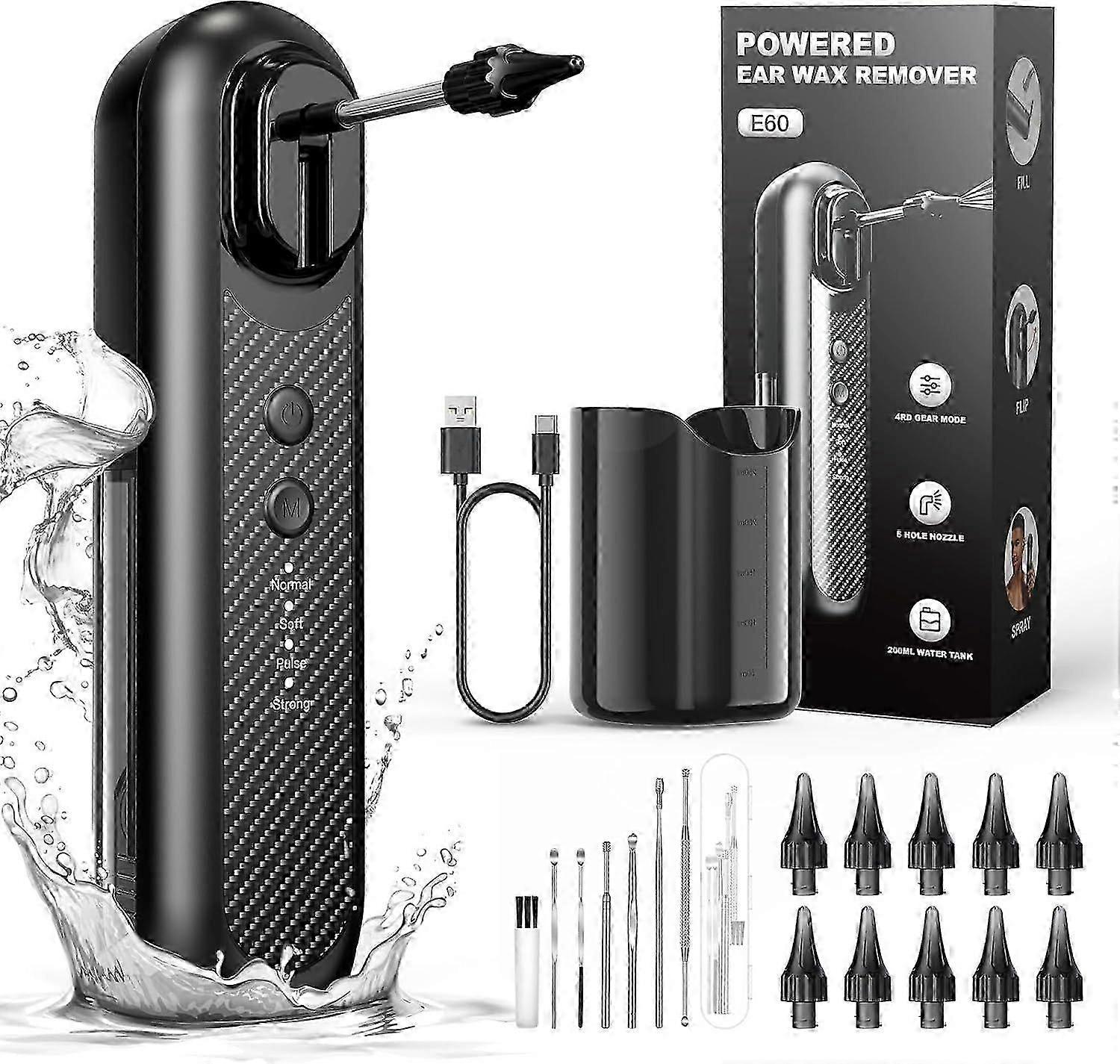 Electric Ear Wax Removal System, 4 Modes Ear Irrigation Flushing System