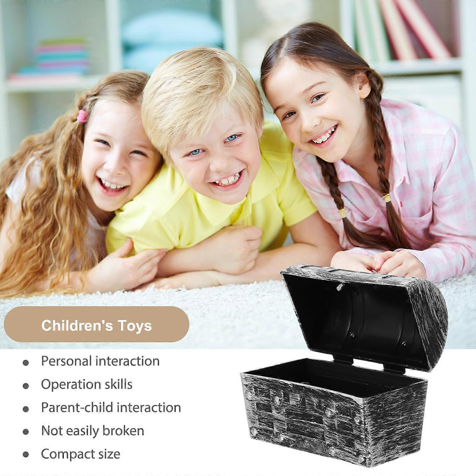 Pirate Treasure Chest for Storage Use 24Pcs Silver Multi-Functional Plastic Boxes