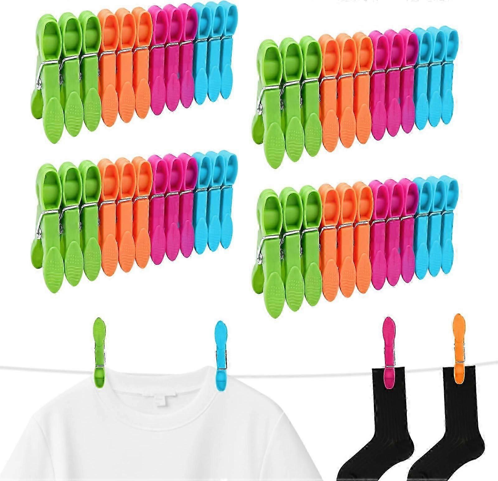 48pcs plastic clothespins, windproof clothespins