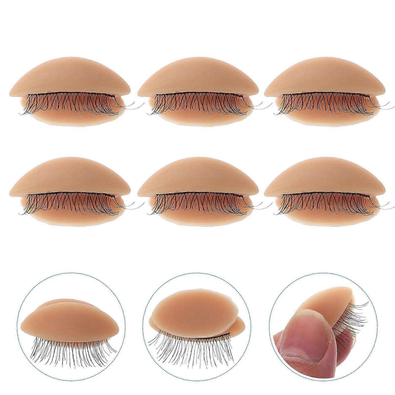 Silicone Replacement Eyelids for Makeup Practice Use 3Pairs Kit