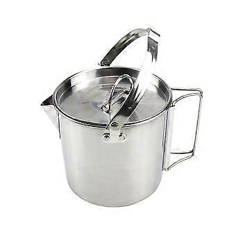 Camping Stainless Steel Kettle for Hangable Boil Water Pot 3Pcs Set