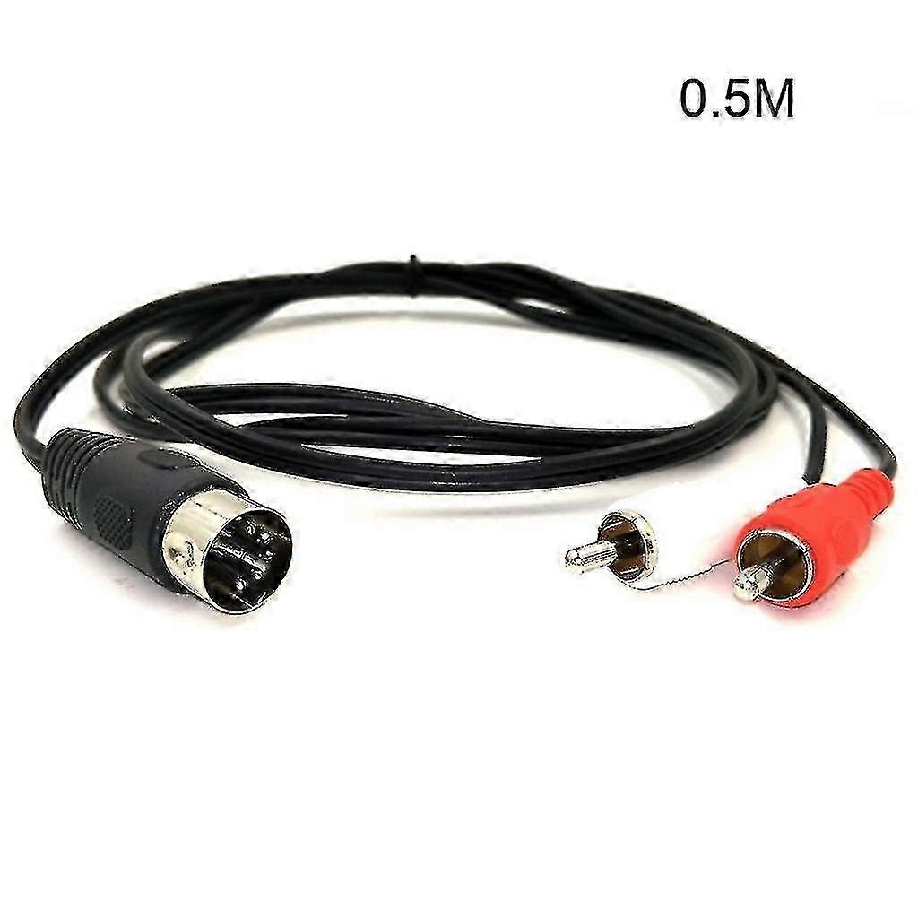 DIN to RCA Stereo Audio Interface Cable
