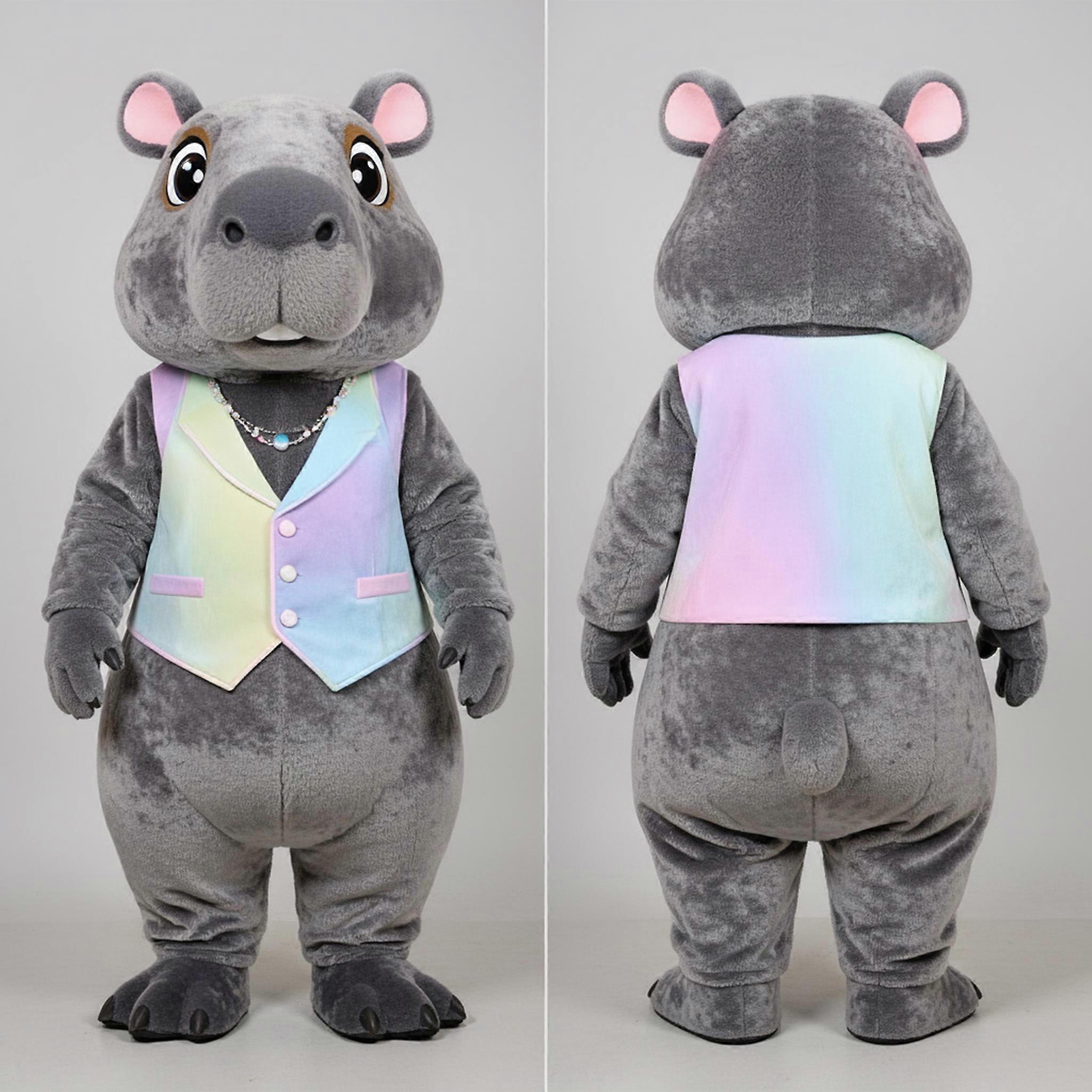 MASTICOT Gray Velvety Capybara Mascot