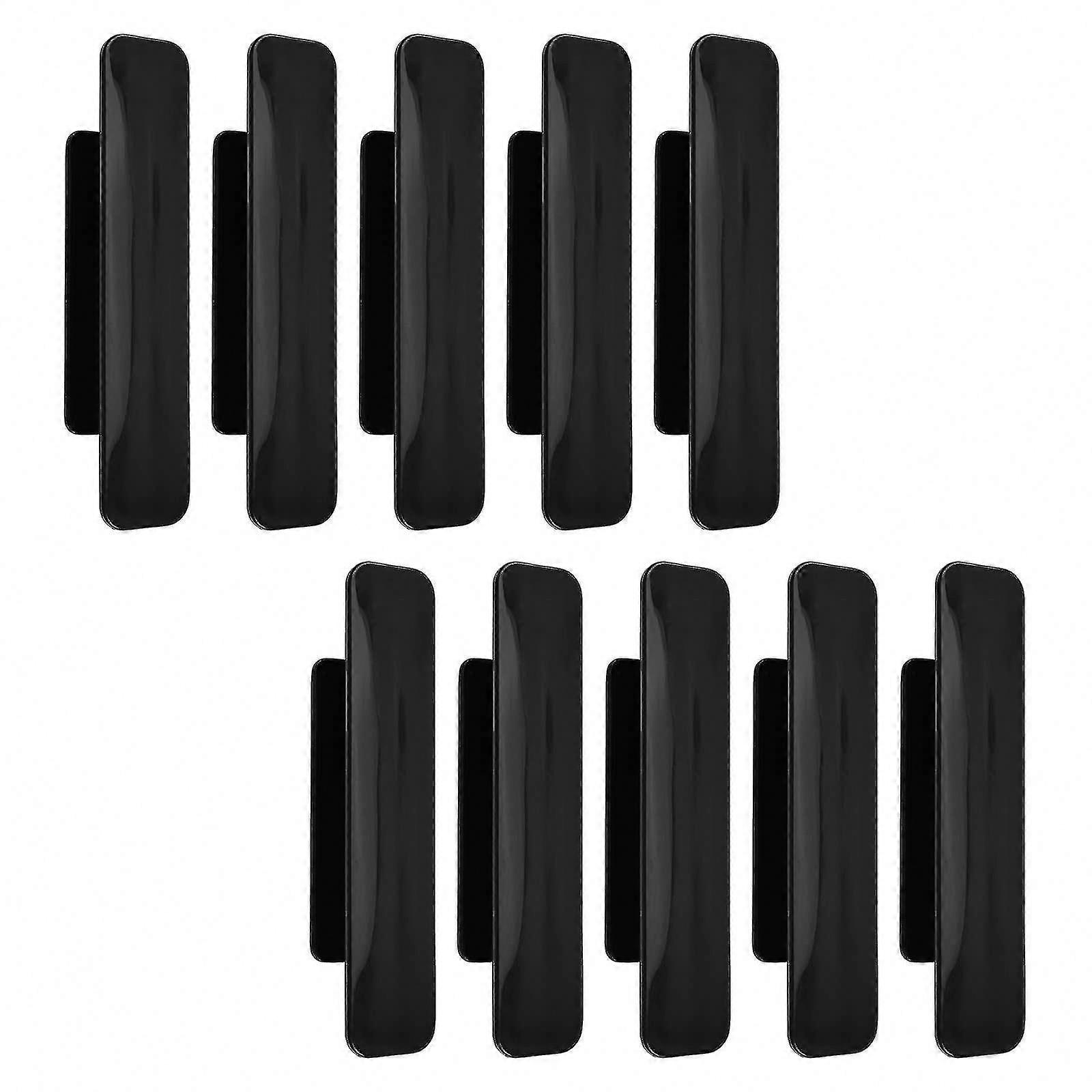 Cabinet, Drawer & Window Plastic Self-Stick Pulls, 10 Pcs 110mm/4.33 Push Handle Auxiliary Pulls