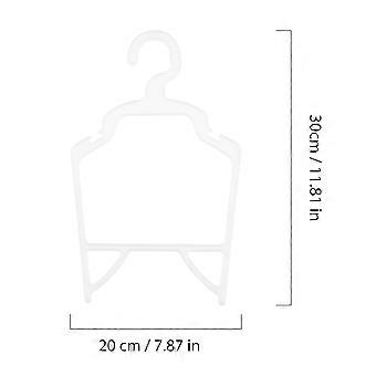 PP Pet Clothes Hangers Dog Clothing Holders for Storage 10Pcs White Durable