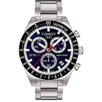 R.tissot cab.prs 516 cr.esf.blue Quartz Analog Man Watch with Stainless Steel Bracelet T0444172104100