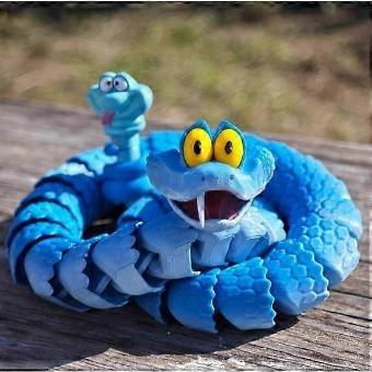 Fully Articulated 3D Printed Snake Figure